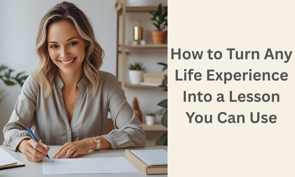 How to Turn Any Life Experience Into a Lesson You Can Use
